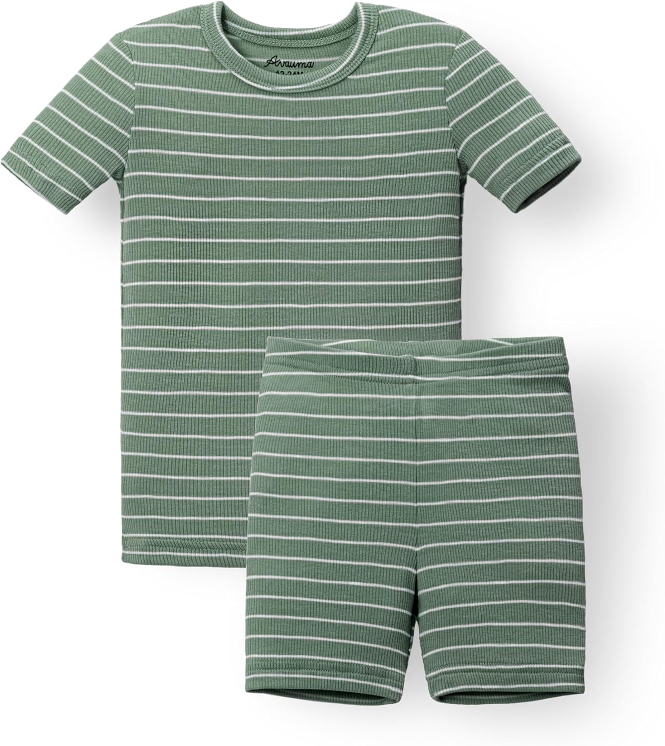 AVAUMA Stripe Pattern Baby Boys Girls Pajama Set Kids Toddler Snug fit Ribbed Sleepwear pjs for