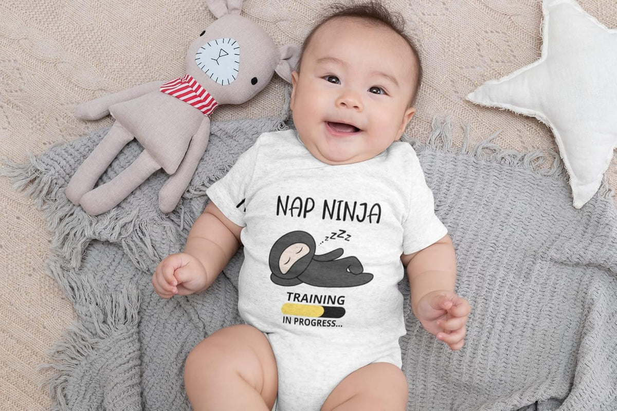 Infant Short Sleeve Baby Bodysuit for Sensitive Skin | Eczema-Friendly Newborn Clothing for Boys or