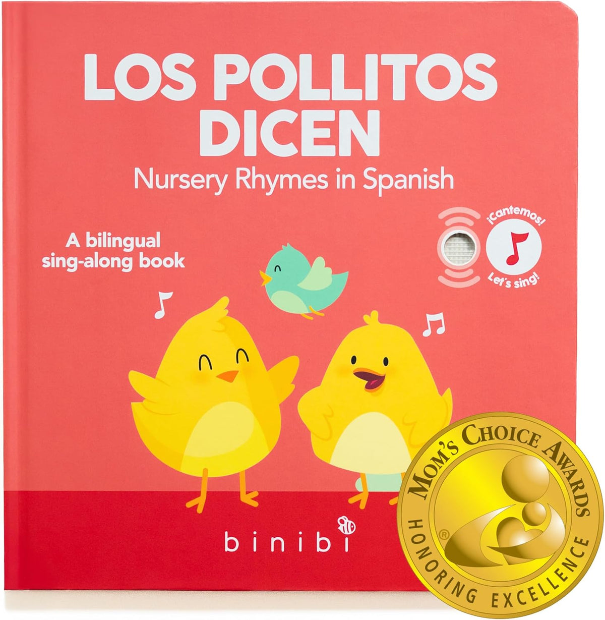 Binibi Spanish Musical Book for Babies & Toddlers 1-3 Los Pollitos Dicen & Other Nursery Rhymes |