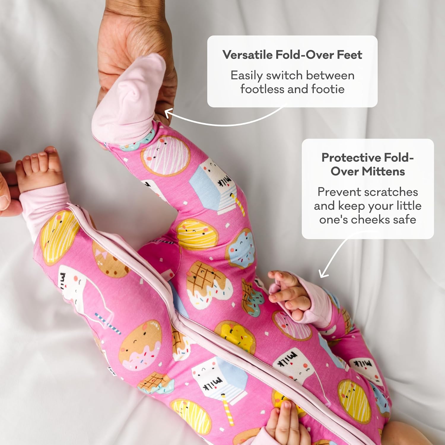 Little Sleepies Pajamas for Baby Boys & Girls, Viscose from Bamboo Baby Pajamas, Preemie & Newborn