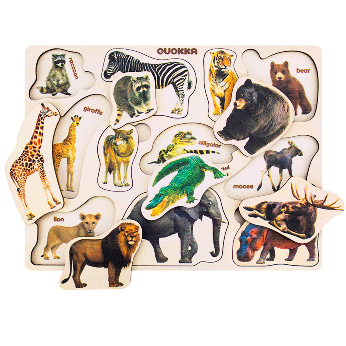 Wooden Puzzles for Toddlers 1-3 - 3 Montessori Kid Puzzles Ages 2-4