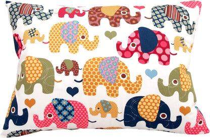 Toddler Pillowcase 13 x 18 Cotton - Elephant Pillow Cases, Travel Pillow Case Cover for Kids