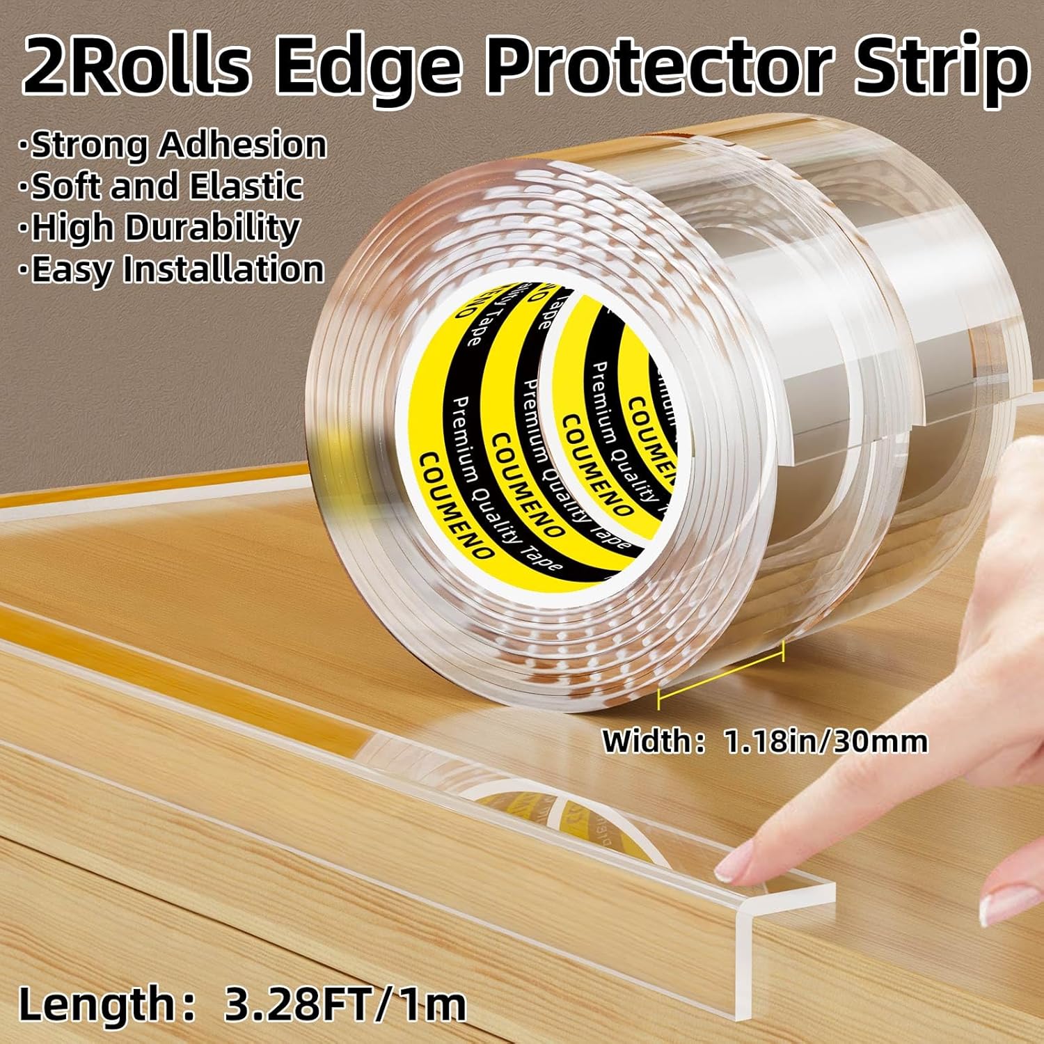 2 Pack Clear Edge Protector,Safe Corner Protector, Anti-Sharp Edge Protector, for Furniture