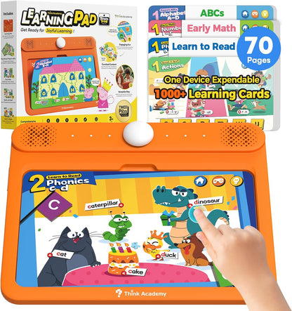 Interactive Electronic Learning Pad - Learn-to-Read System with 70 Sound Pages, Card-Insert for
