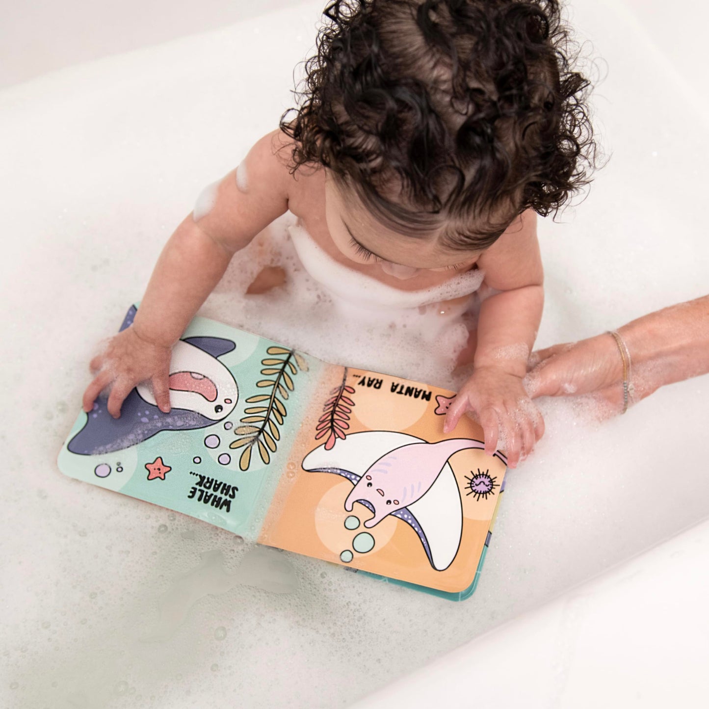 Infantino Bath Book Reusable Color Reveal Ocean Theme
