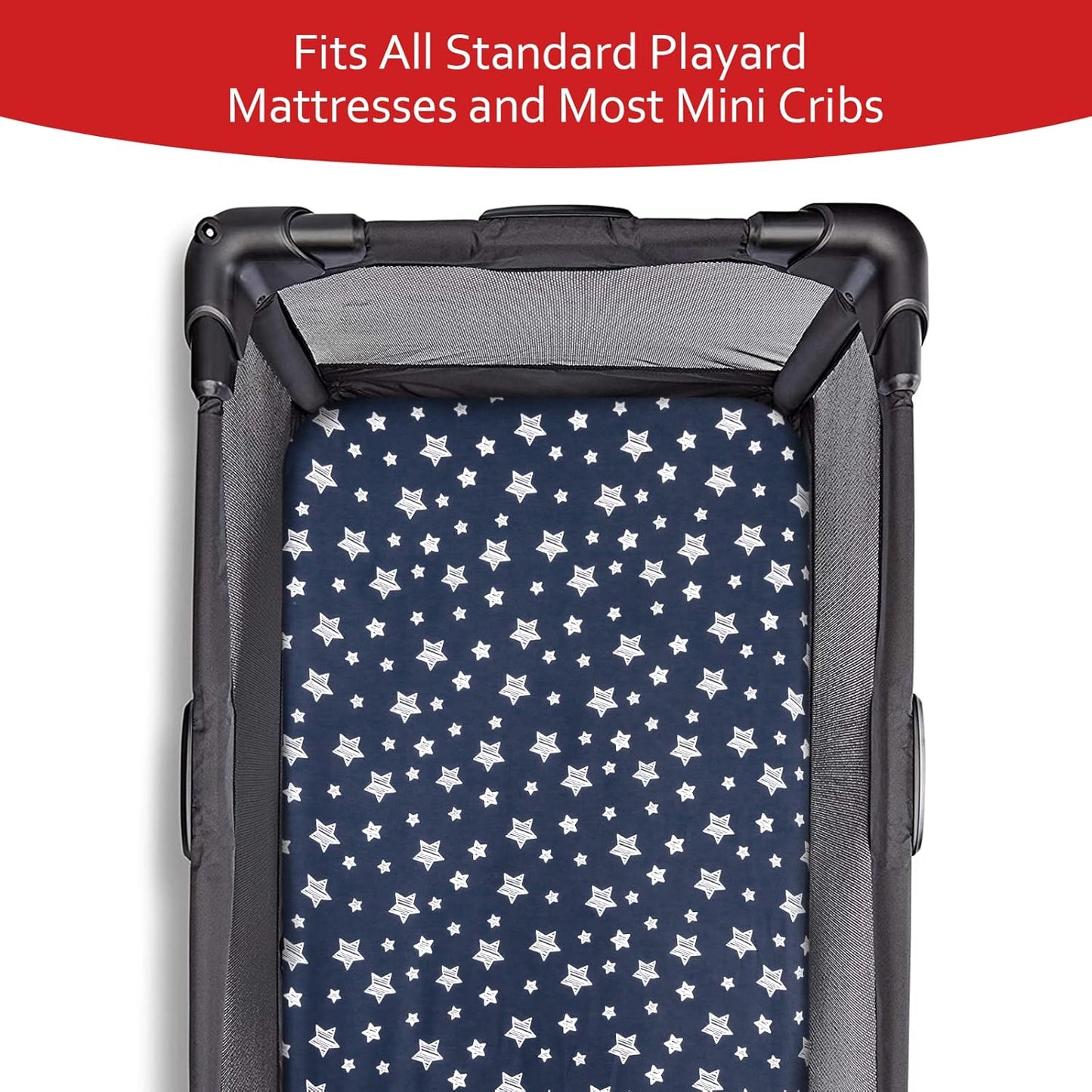 Pack and Play Sheets Boys, 4 Pack Mini Crib Sheets, Stretchy Pack and Play Playard Fitted Sheet