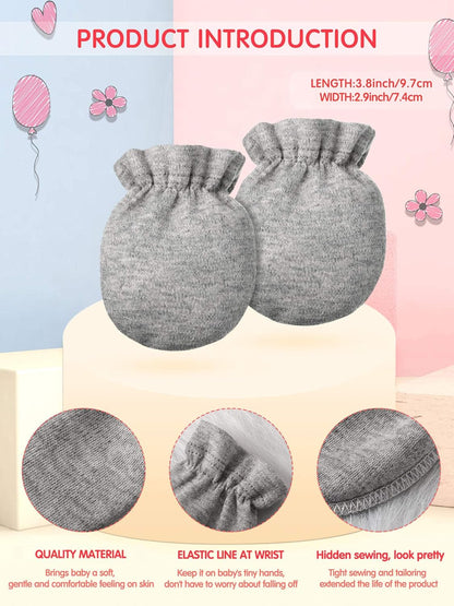 24 Pairs Newborn Baby Mittens Unisex Cute Glove No Scratch Baby Mittens Gloves for 0-6 Months Boys