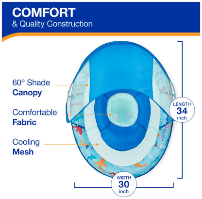 SwimWays Baby Spring Float Pool Float with Canopy for Kids 9-24 Months