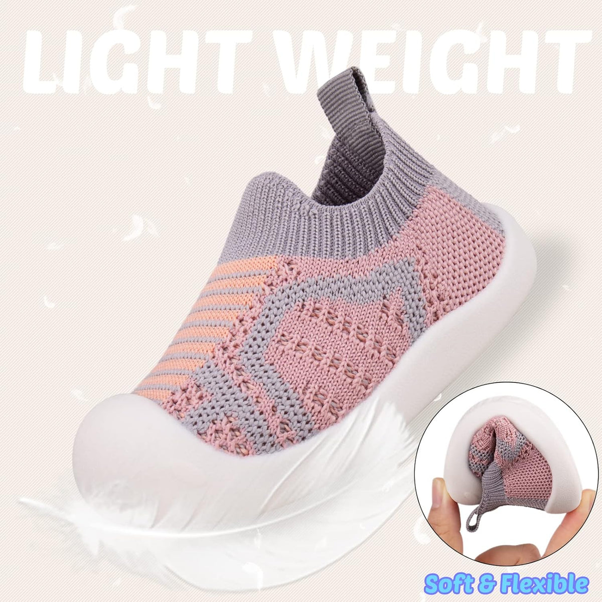 Charrost Toddler Baby Girl Boy First Walking Shoes Checkered Sneakers Sizes 3/4/5/6/7/8T. Soft