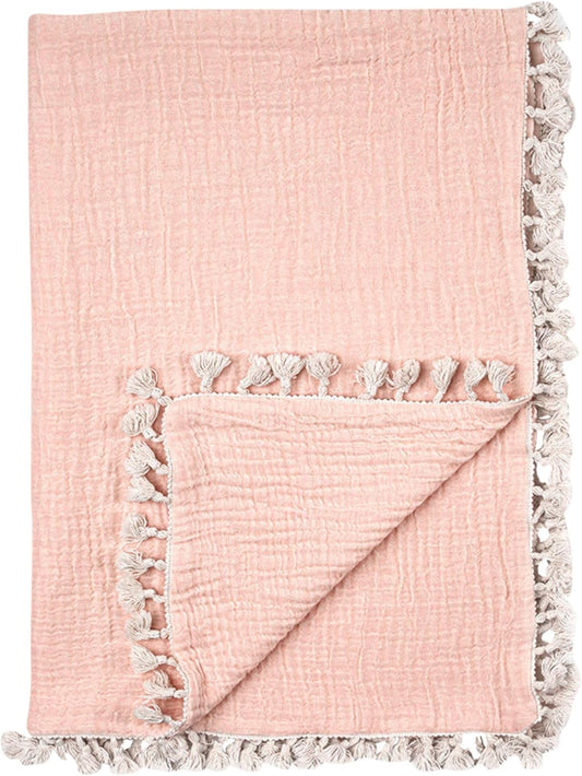 Crane Baby Muslin Swaddle Blanket, Soft Cotton Lightweight Nursery and Stroller Blanket for Baby
