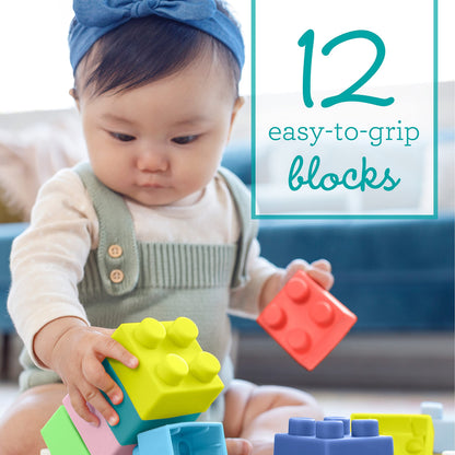 Infantino Super Soft Building Blocks, BPA-Free, 12-Piece Set