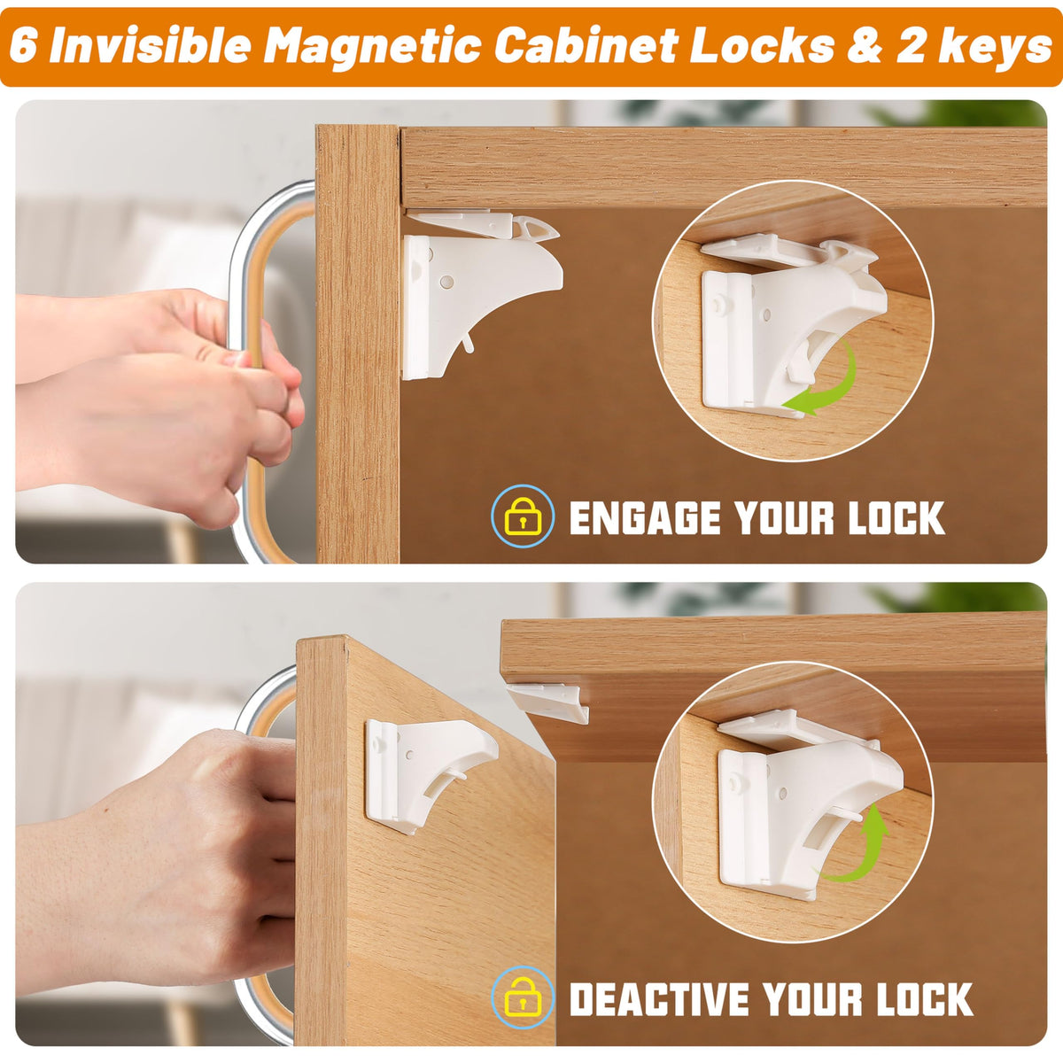 Baby Proofing Kit 44 Pack– Child Proof Essentials Set with Magnetic Cabinet Locks, Corner
