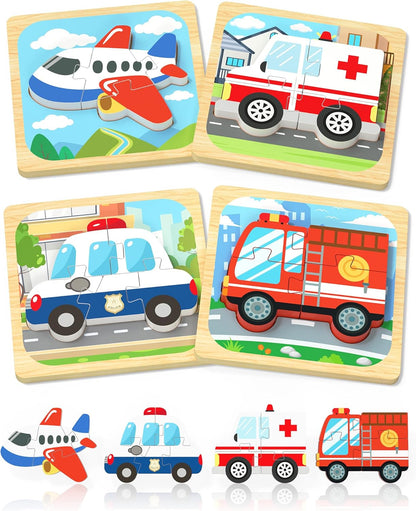 Benresive Wooden Toddler Puzzles, Montessori Toys for 1 2 3 Year Old Boys, Toys for 1 2 3 Year Old