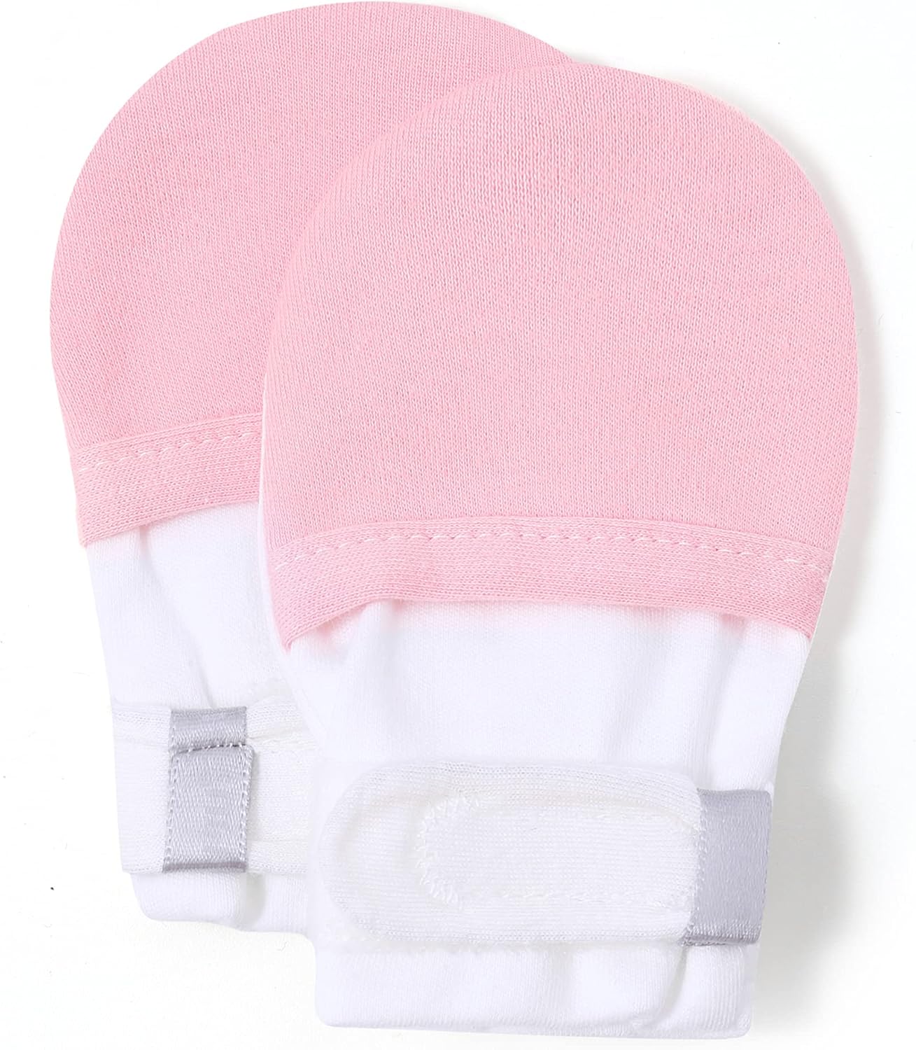 HAPIU Baby No Scratch Mittens Stay On, 100% Cotton Breathable, Adjustable Infant Gloves for Boys