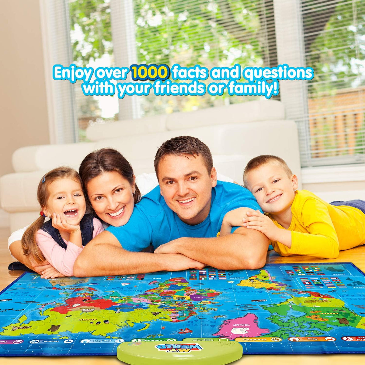 BEST LEARNING i-Poster My World Interactive Map - Educational Talking Toy for Kids of Ages 5 to 12
