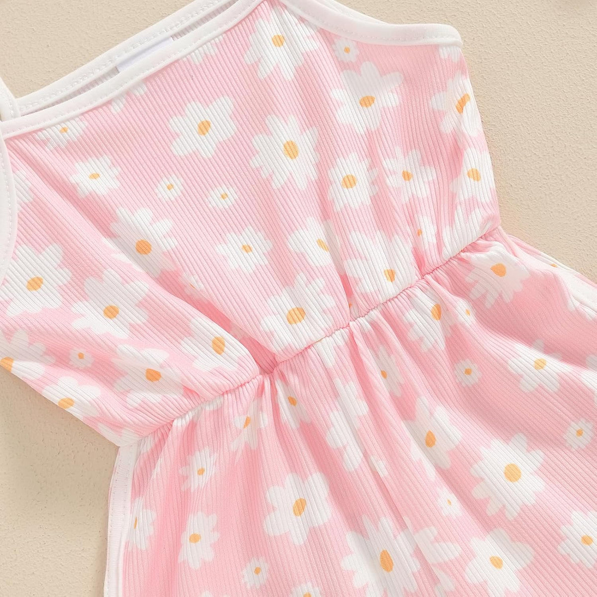 WZTYYDS Toddler Baby Girl Summer Clothes Floral Romper Tie-Up Strap Halter Jumpsuit Infant Summer