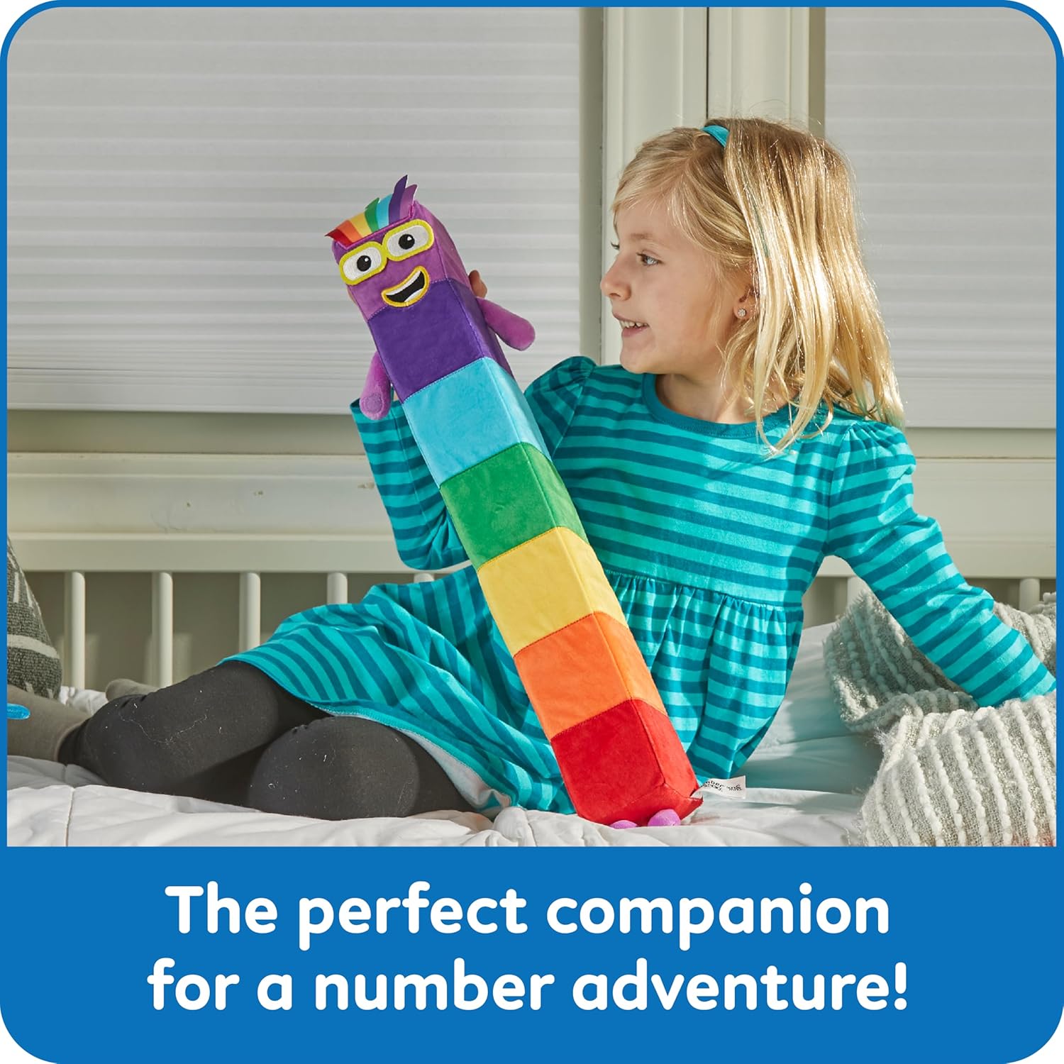 hand2mind Numberblock Seven Playful Pal, Plush Figure Toys, Numbers for Toddlers, Preschool Math