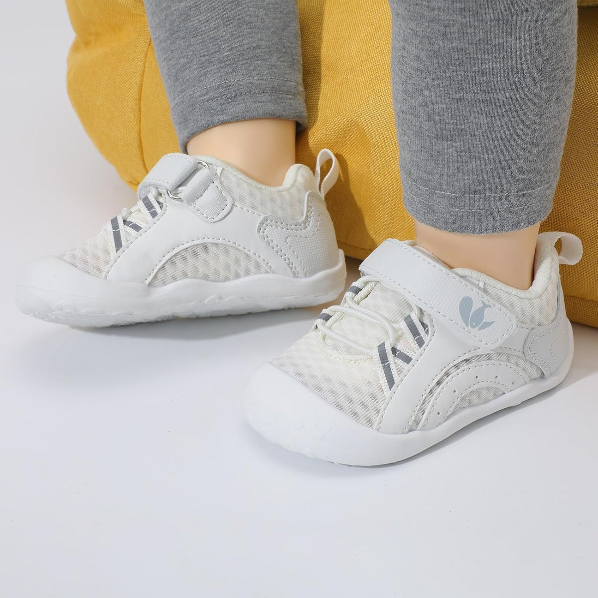 FEETCITY Wide Baby Shoes Boys Girls Baby Barefoot Shoes Breathable Infant Walking Shoe Crib Sock