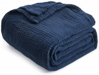 EMME Muslin Baby Blankets 100% Cotton 4-Layer Swaddle 40"x50" Lightweight Soft Breathable for