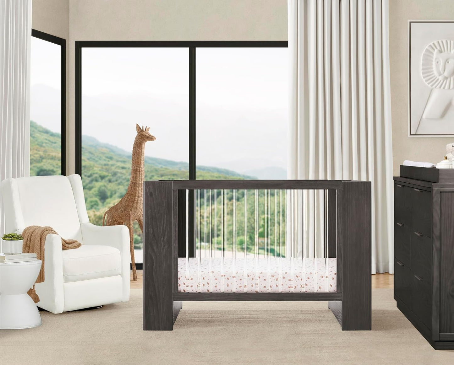 Delta Children Aerin Crib 6-Piece Baby Nursery Furniture Set–Includes: Convertible Crib, 6 Drawer