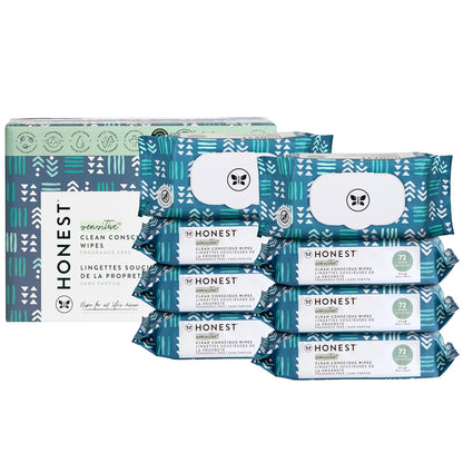 The Honest Company Clean Conscious Multi-Use Wipes | Hypoallergenic + Unscented for Sensitive Skin
