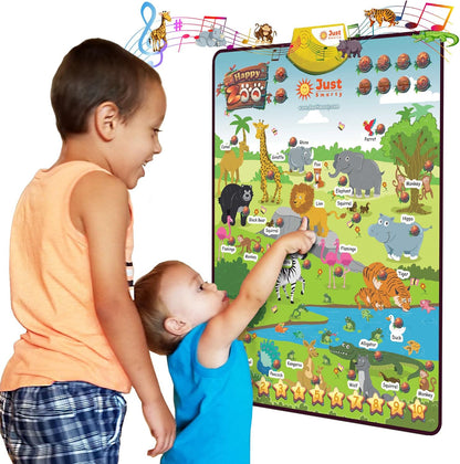 Just Smarty Zoo Animals Toddler Learning Toys Ages 3-6 | Sounds, Counting & Memory Games | Learning
