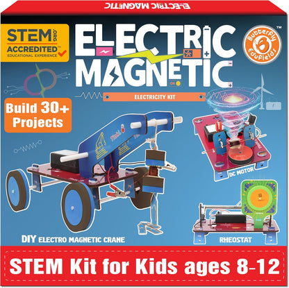 Butterfly EduFields 30in1 STEM Kits for Kids Age 8-10-12 | STEM Toys for Ages 8-13 | Electricity &