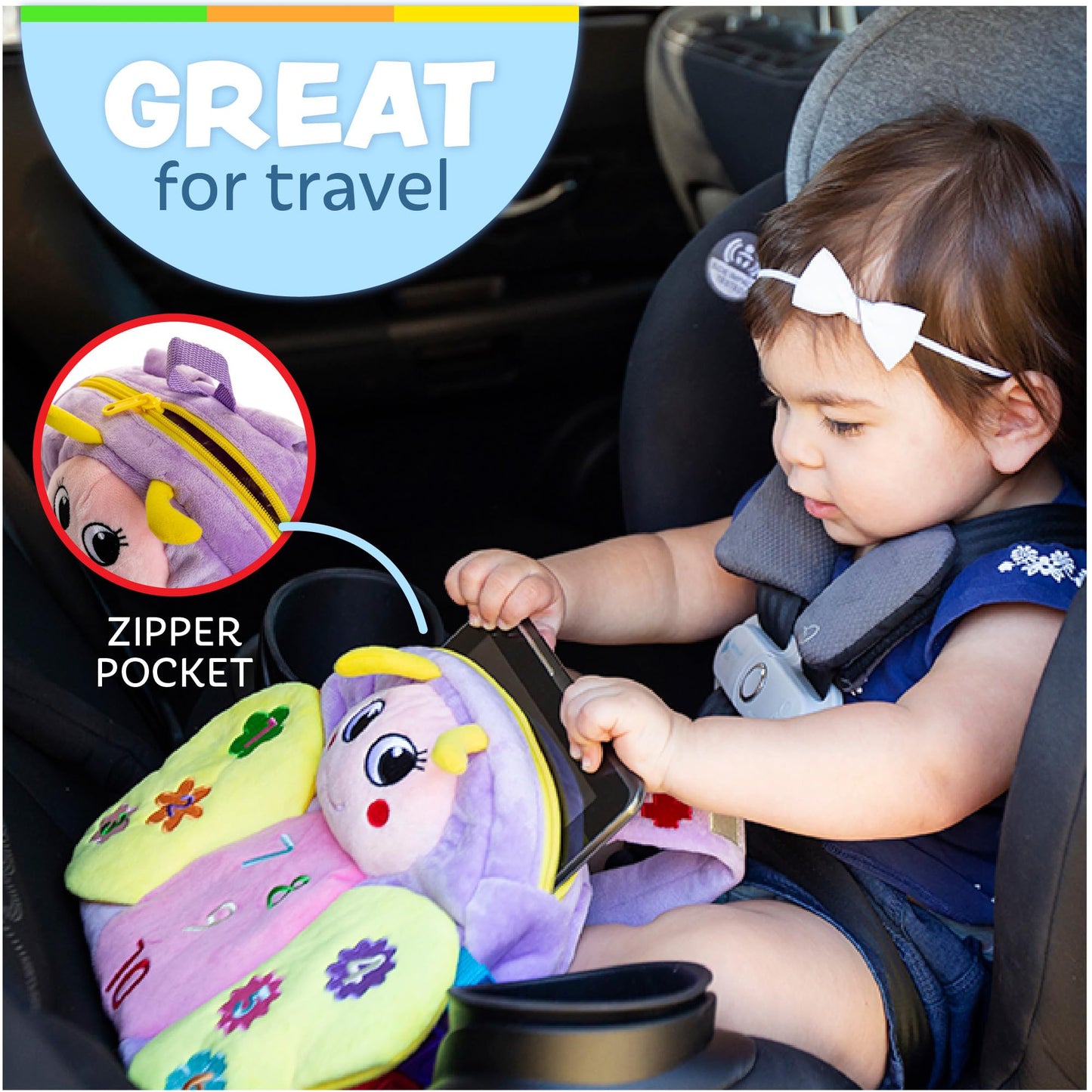 Buckle Toys, Blossom Butterfly Activity Backpack, Educational Learning
