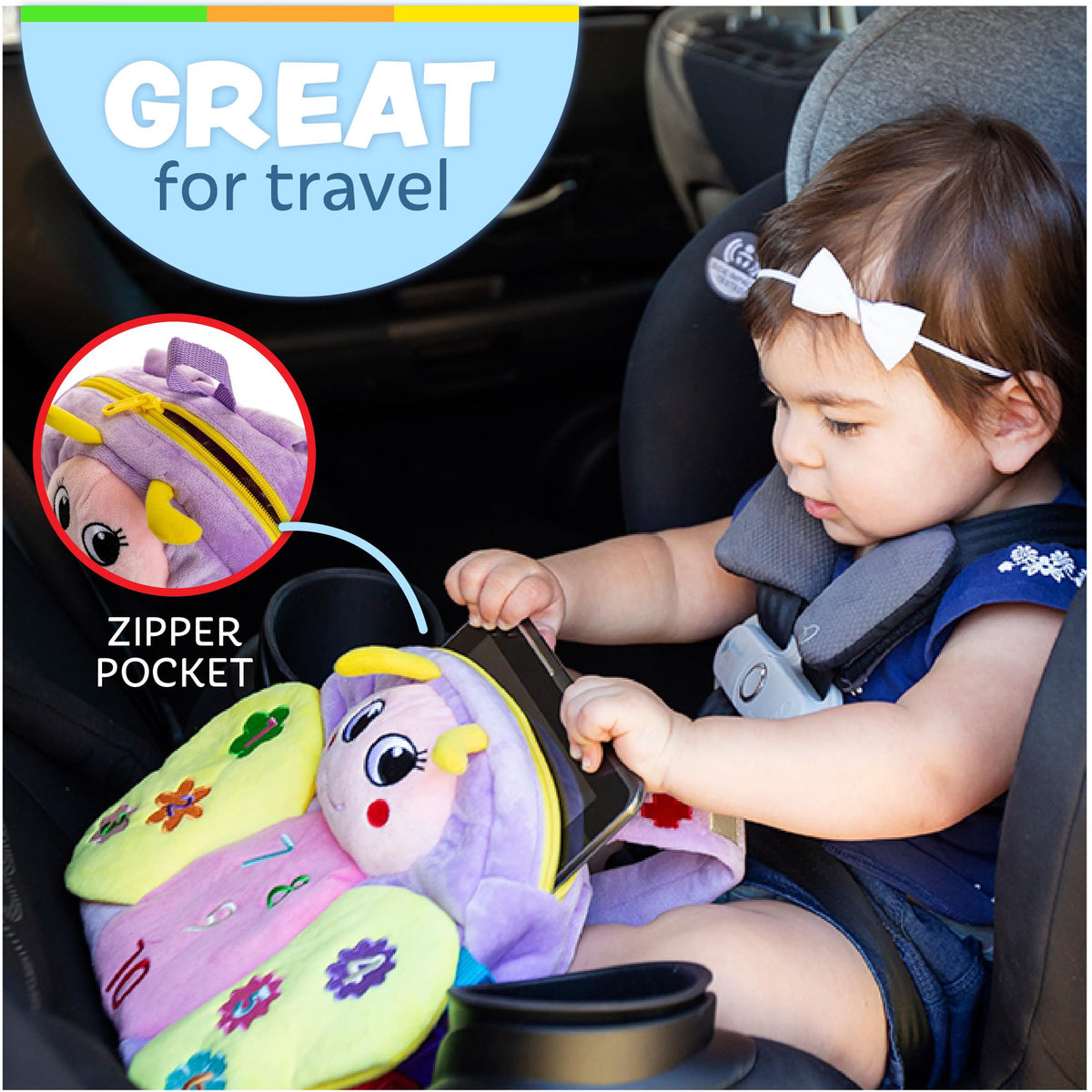 Buckle Toys, Blossom Butterfly Activity Backpack, Educational Learning