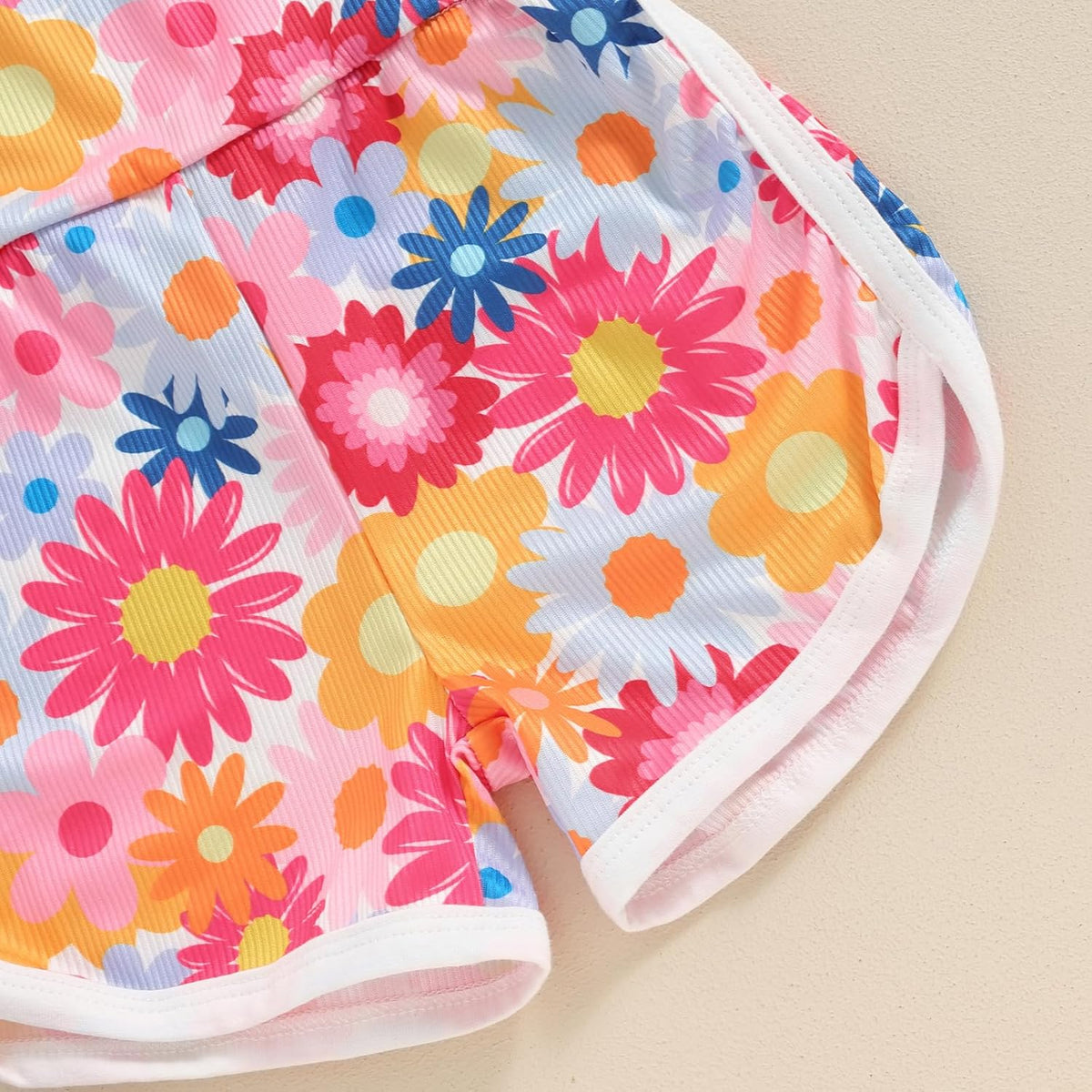 WZTYYDS Toddler Baby Girl Summer Clothes Floral Romper Tie-Up Strap Halter Jumpsuit Infant Summer