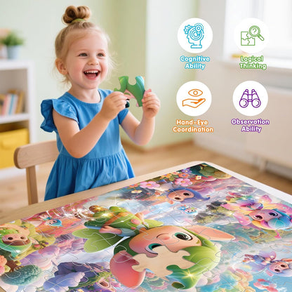 Jumbo Floor Puzzle for Kids,48 Piece Fairy Large Jigsaw Puzzles for Toddler Ages 3-5,Preschool