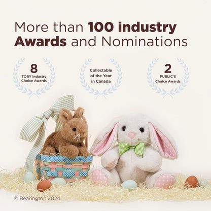Bearington Collection Baby Lil' Bunny, 5.5 in Plush Bunny Rabbit Stuffed Animal, Soft Baby Rattles
