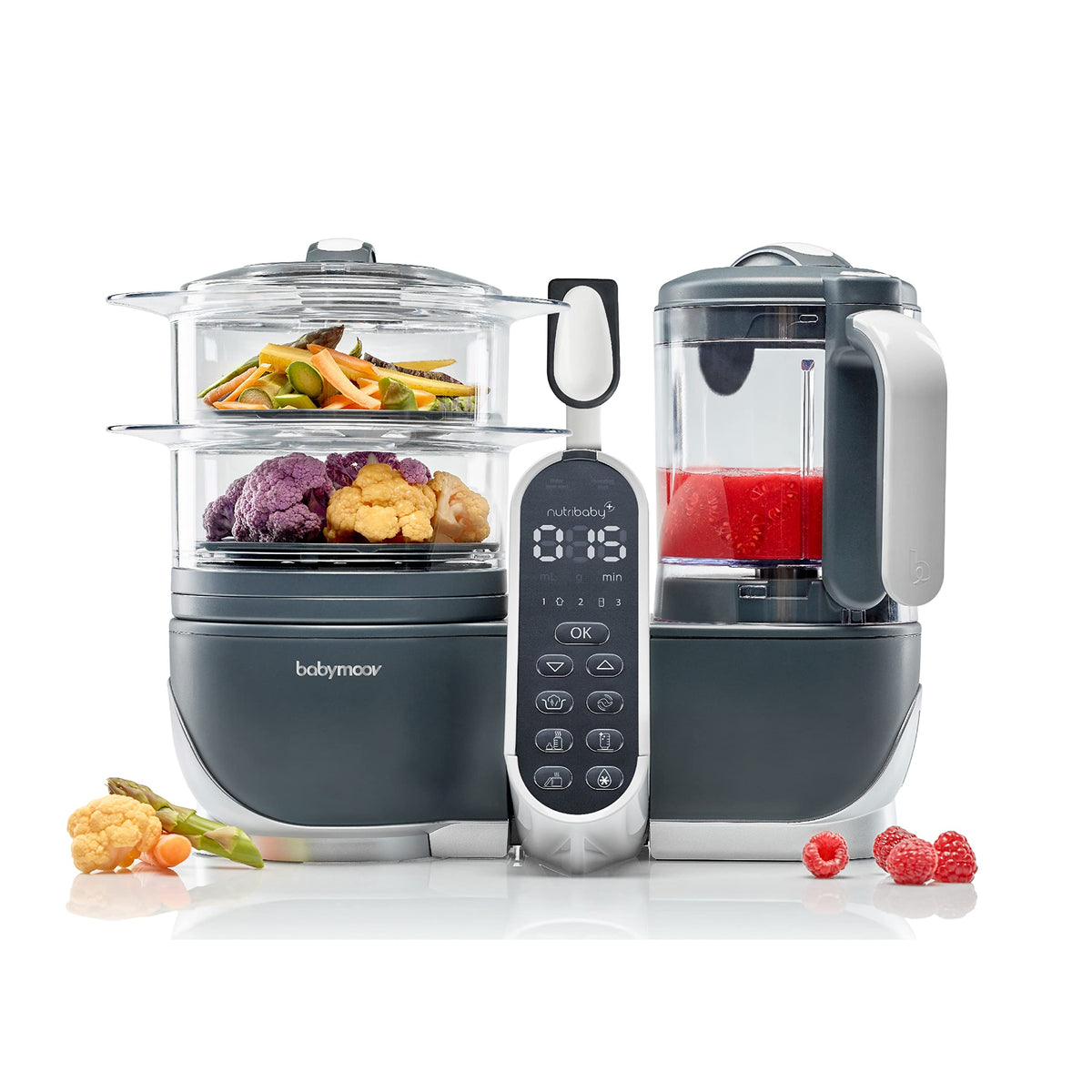 Babymoov Duo Meal Station: 6-in-1 Baby Food Maker | Steams, Blends, Warms, Defrosts, Sterilizes