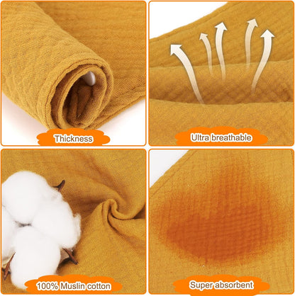 Accmor 10 Pack Muslin Baby Bibs 100% Cotton Bandana Drool Bibs for Baby Girls BoysTeething and