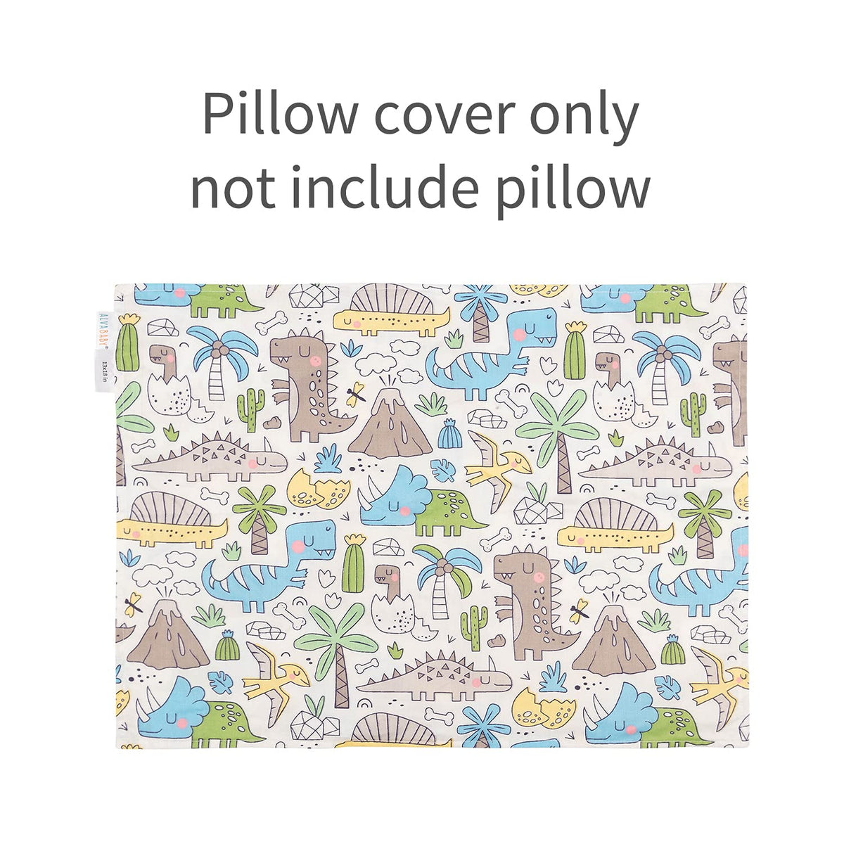 ALVABABY Toddler Pillowcases 2 Pack Organic Cotton Kids Pillow Cover Fit 13"x 18" or 12"x18"