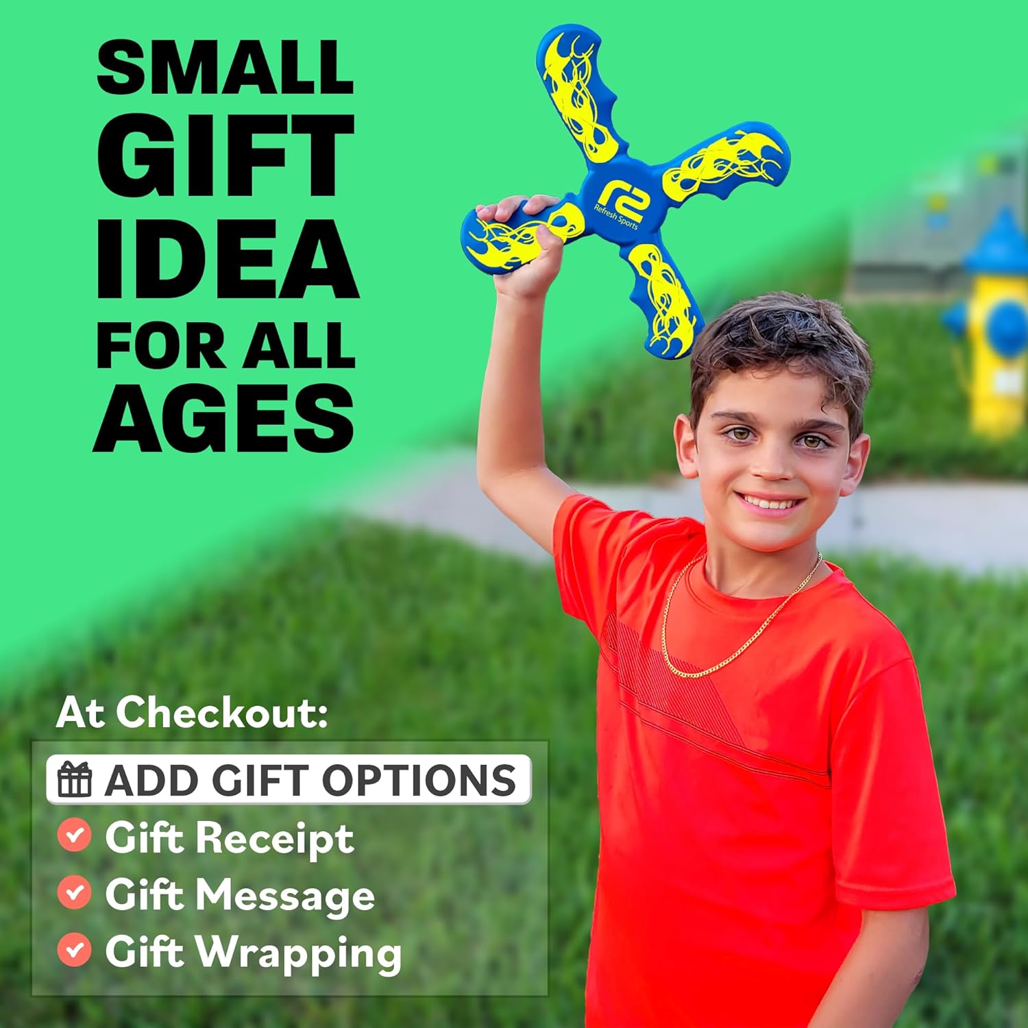 Fun Boomerang - Kids Outdoor Flying Disc Game - Soft & Easy to Use - Birthday Gifts for Boys &