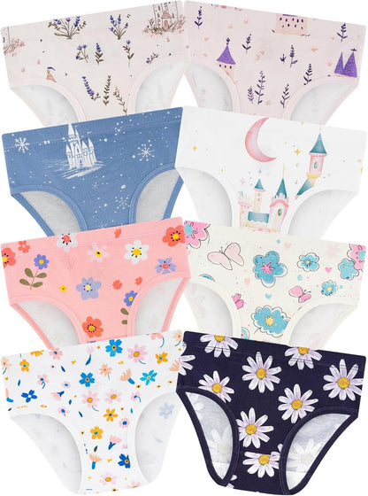 Girls' Underwear,Soft Cotton Tagless Panties for Toddlers' & Little Kids' Comfort,Breathable