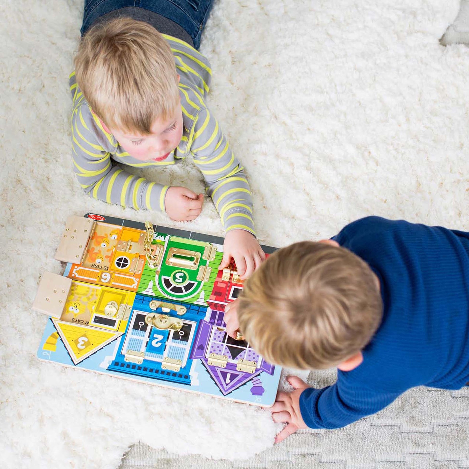 Melissa & Doug Latches Wooden Activity Board - Montessori Busy Board for Preschool Toys, Sensory