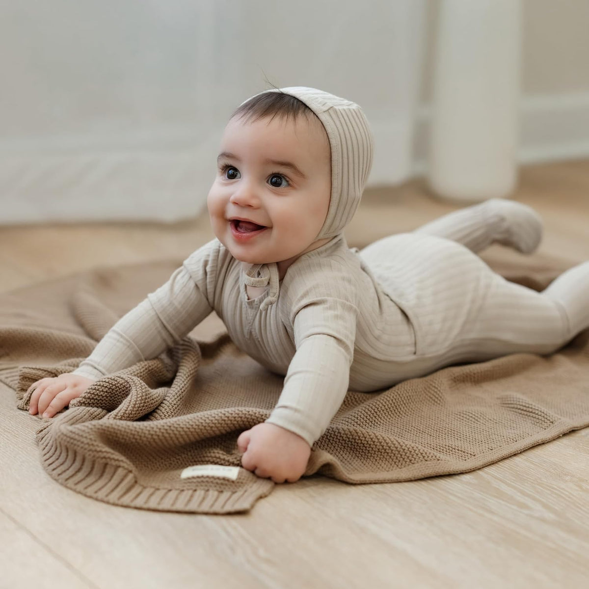 Heritage Knit Organic Cotton Baby Swaddle Blanket - 100% Luxury Organic Cotton Knit Receiving