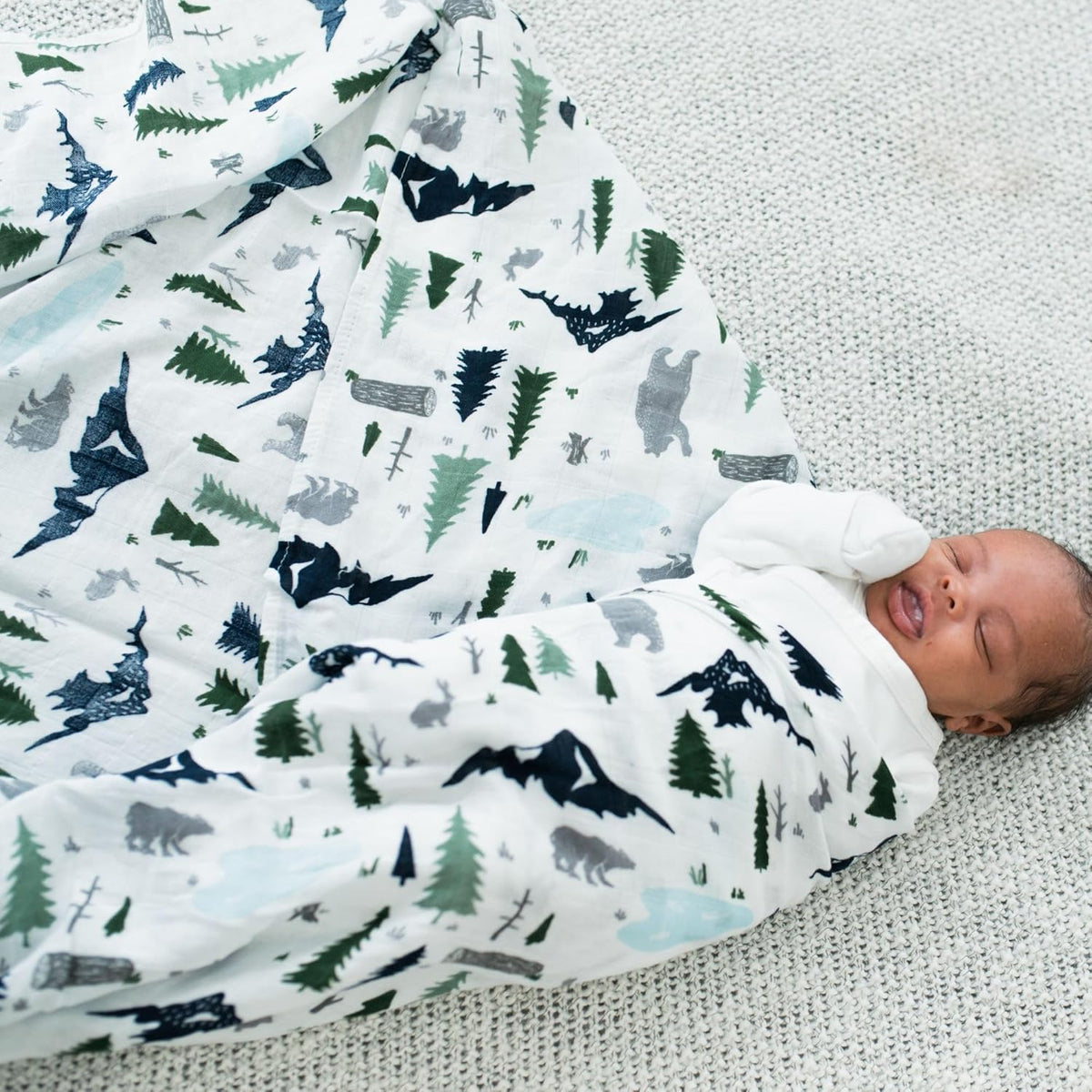 GRACED SOFT LUXURIES Extra Soft Muslin Swaddle Baby Blankets 70% Rayon from 30% Cotton 2 Pack