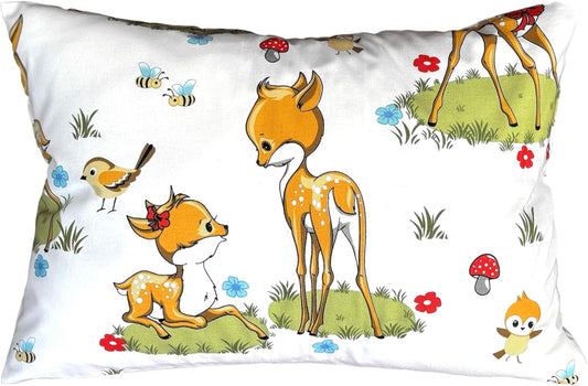 13 x 18 Inch Toddler Pillowcase Cotton, Cartoon Character Pillow for Kids, Travel Pillow Case Cover