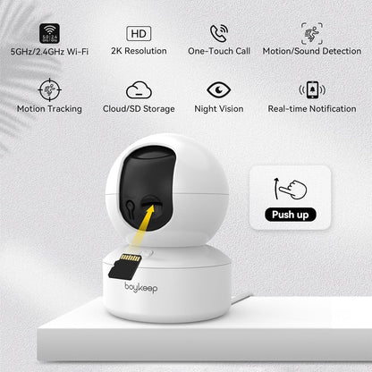 Indoor Camera - 2K Pet Camera, 5G/2.4GHz WiFi Cam for Baby Monitor with Phone App, 360° Pan & Tilt