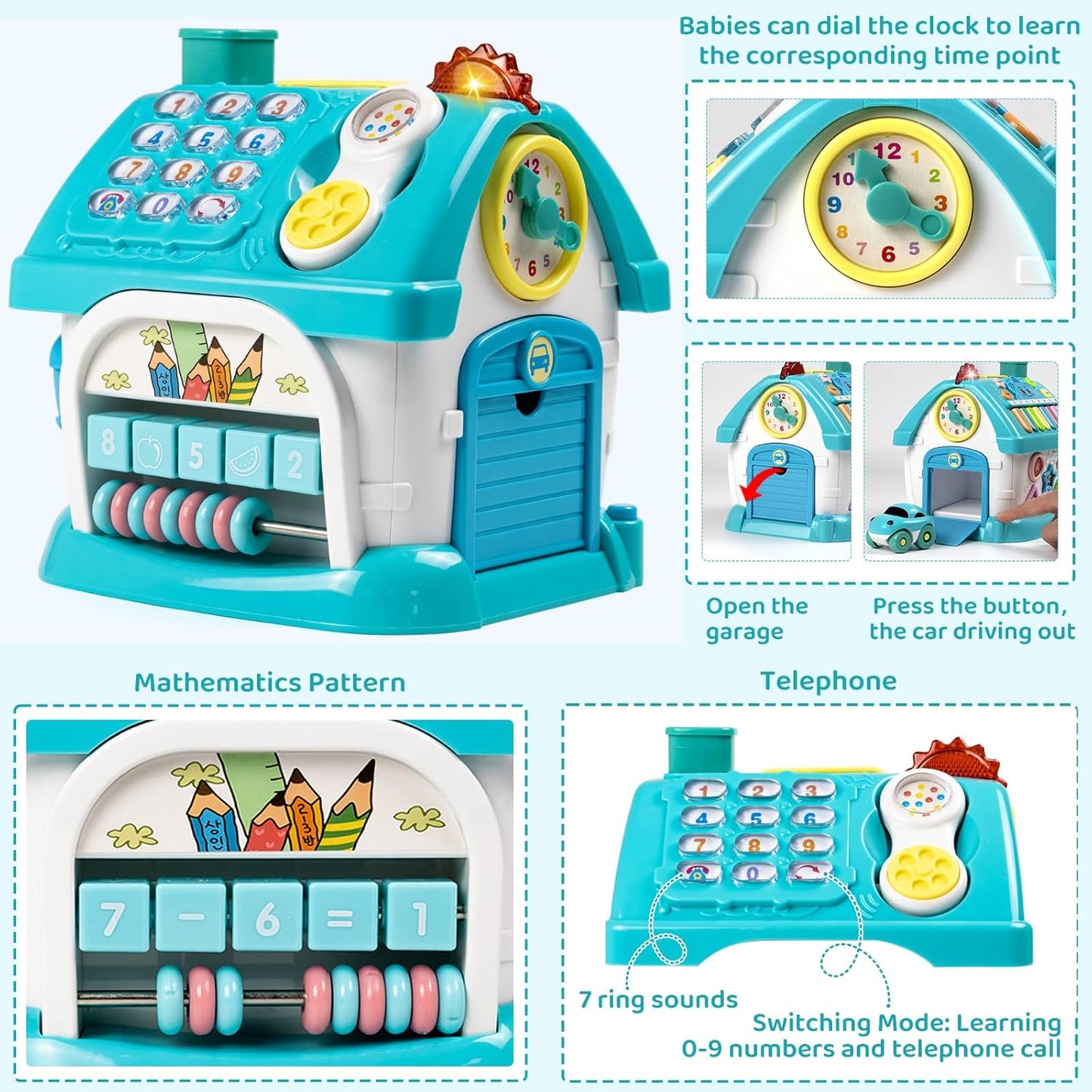 Marstone Baby Toys for 1 Year Old Boy and Girl Gifts: Toddler Toys Age 1-2, 8-in-1 Montessori with