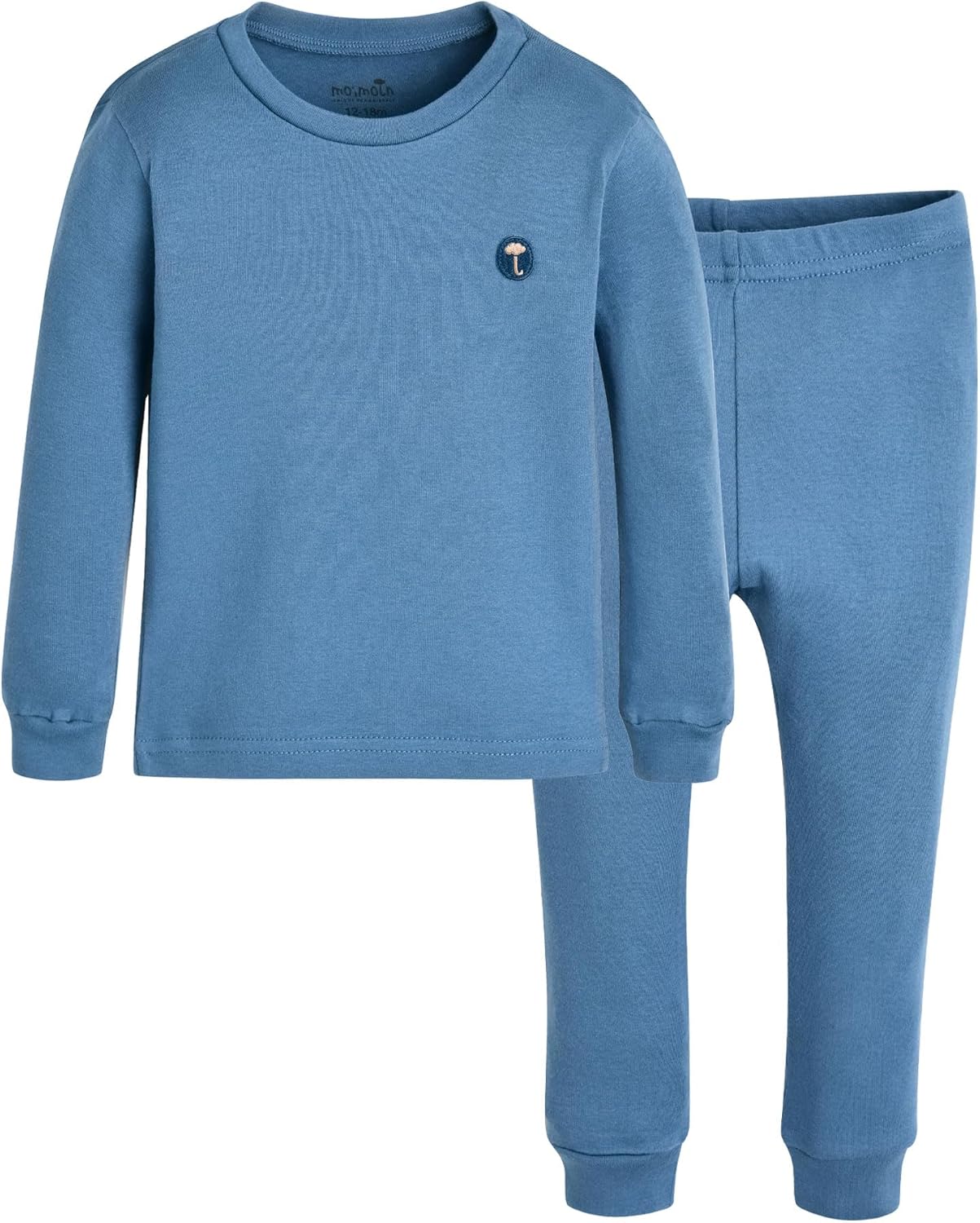 moimoln 6M-8Y Modal Cotton Solid Soft Breathable Baby Toddler Boys Girls Snug fit Pjs Long Sleeve