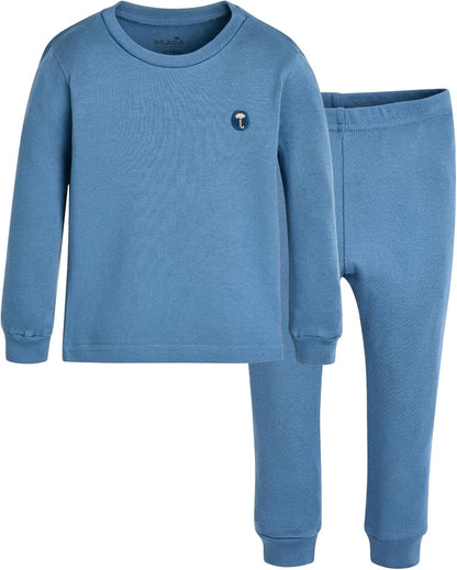moimoln 6M-8Y Modal Cotton Solid Soft Breathable Baby Toddler Boys Girls Snug fit Pjs Long Sleeve
