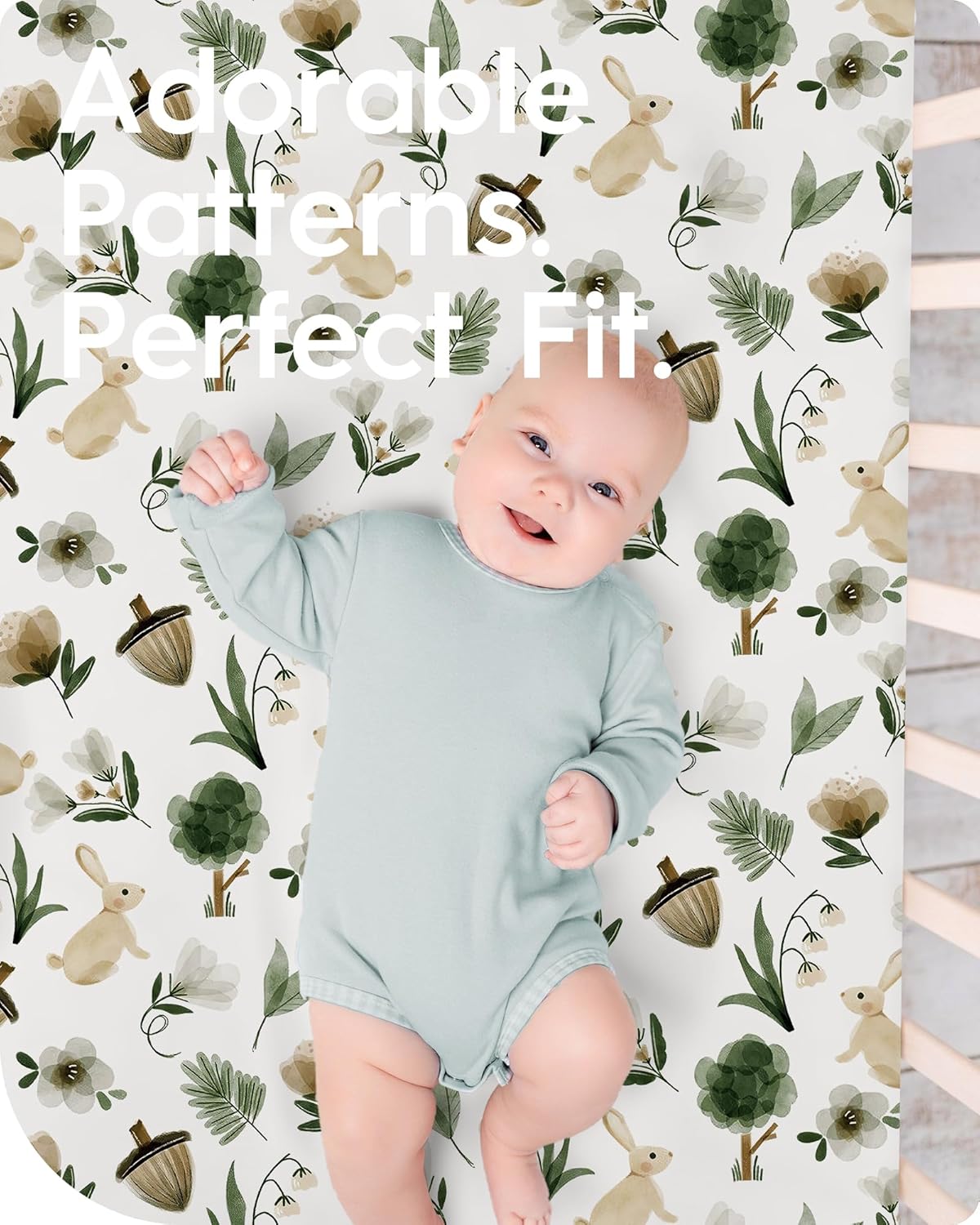 Crib Sheet Netural, Premium Soft Safari Jersey Knit Fitted Crib Sheet, Crib Mattress Sheet