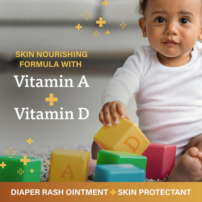 A+D Original Diaper Rash Ointment, Prevents & Protects Diaper Rash, Moisturizes & Heals Dry Skin