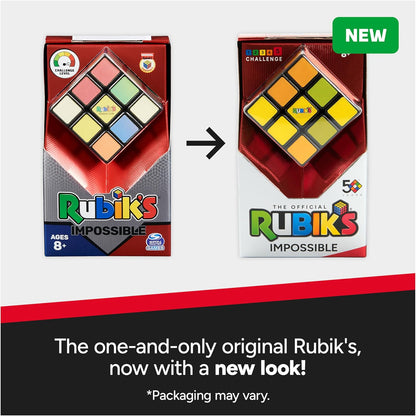 Rubik’s Impossible, The Original 3x3 Cube Advanced Difficulty Classic Color-Matching