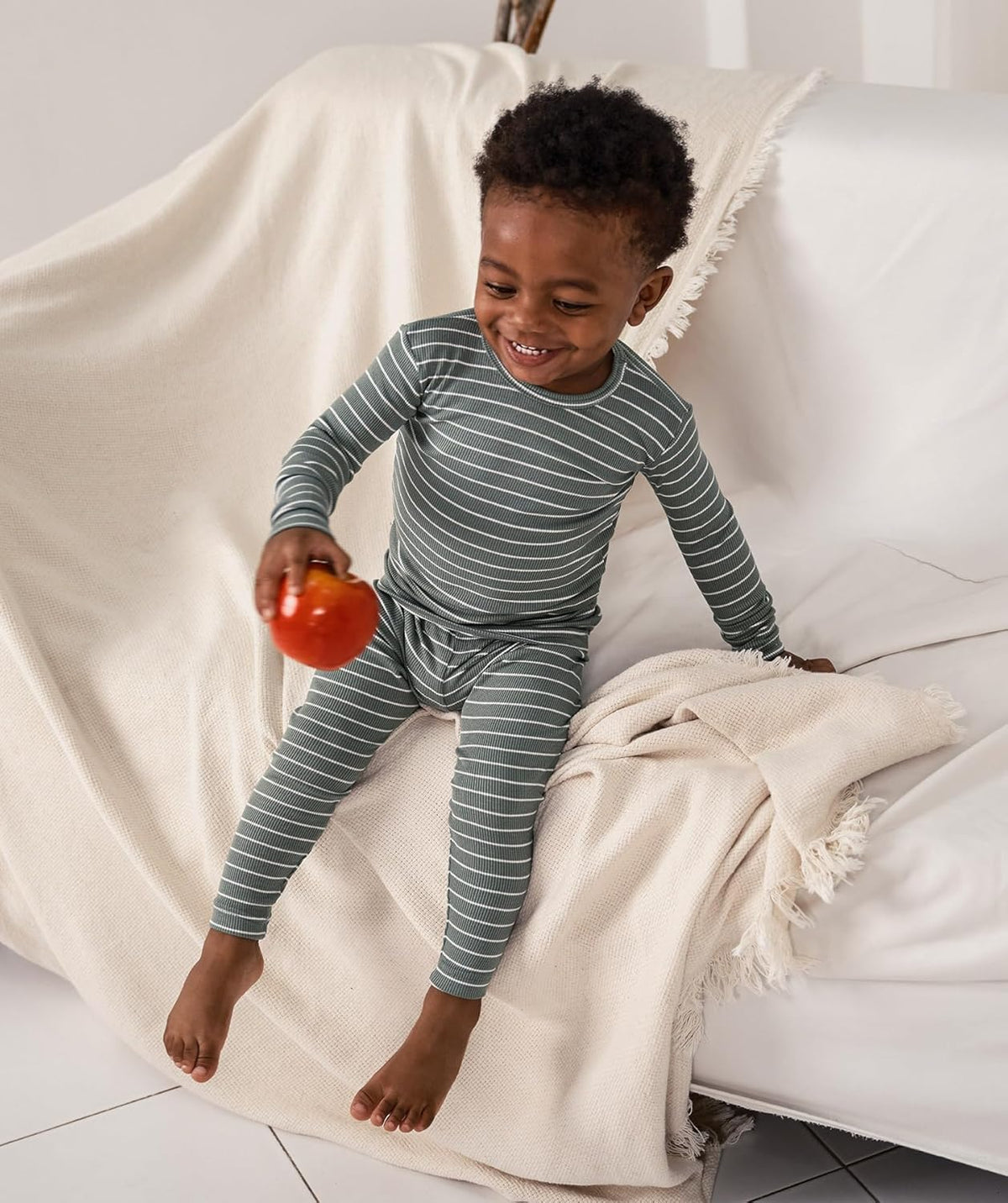 AVAUMA Stripe Pattern Baby Boys Girls Pajama Set Kids Toddler Snug fit Ribbed Sleepwear pjs for
