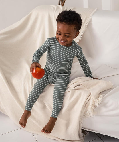 AVAUMA Stripe Pattern Baby Boys Girls Pajama Set Kids Toddler Snug fit Ribbed Sleepwear pjs for